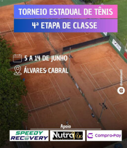 Álvares Cabral sedia 4ª Etapa do Torneio Estadual de Tênis de Classe
