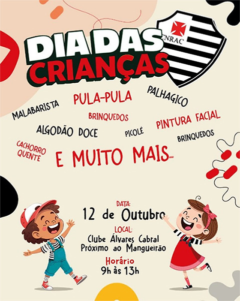 Clube Álvares Cabral promove manhã especial em comemoração ao Dia das Crianças