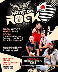 Noite do Rock agita o Álvares Cabral no dia 1º de novembro