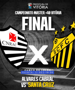 Álvares Cabral e SCFC disputam a final do Campeonato Master 40 de Futebol de Campo de Vitória