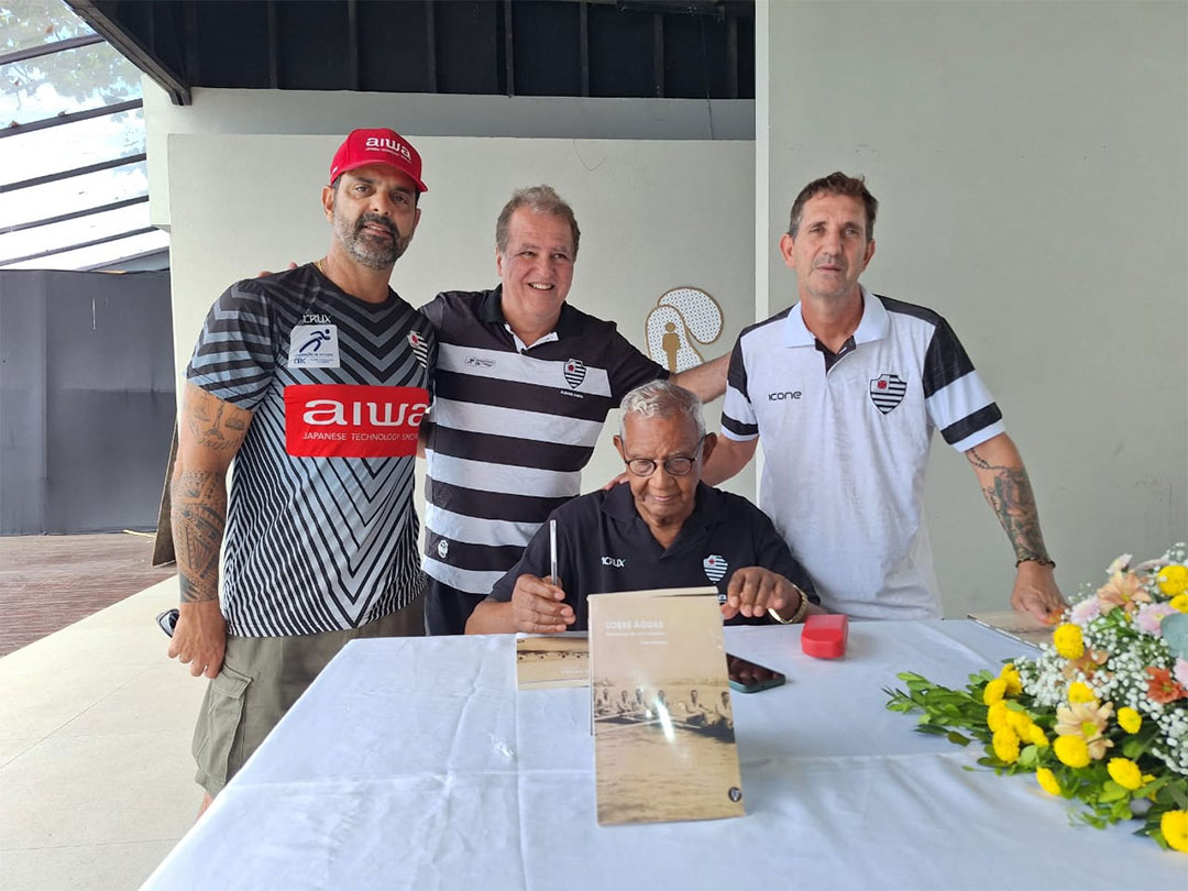 Júlio Pereira “Gluglu” lança o livro “Sobre Águas – Memórias de um Remador” no Clube Álvares Cabral