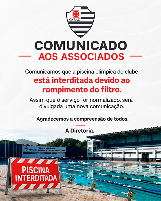 Piscina olímpica do Álvares Cabral tem atividades suspensas para manutenção emergencial