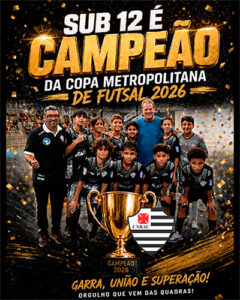 Sub-12 do Álvares Cabral conquista a Copa Metropolitana de Futsal 2026
