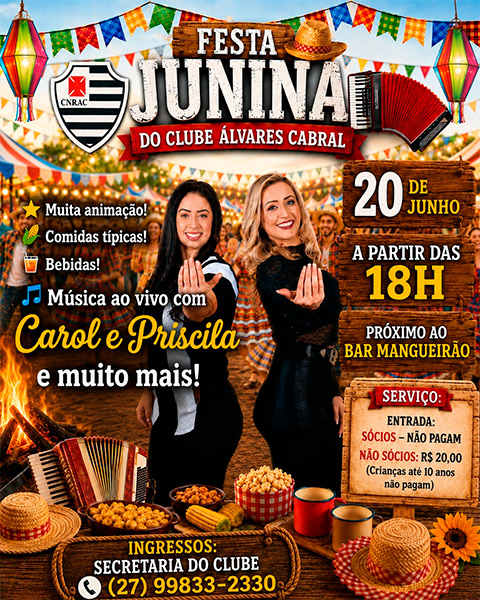 Festa Junina do Álvares Cabral 2026 promete tradição, música e diversão para toda a família