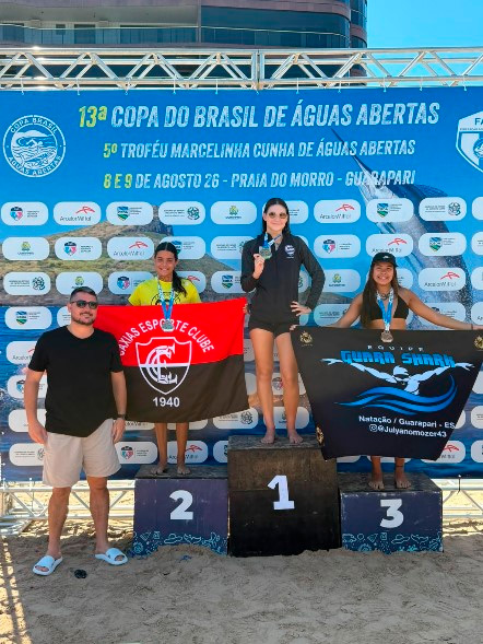 Álvares Cabral conquista medalhas na Copa Brasil de Águas Abertas em Guarapari