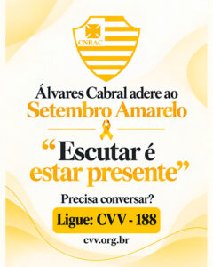 Álvares Cabral adere ao Setembro Amarelo e reforça a importância da escuta