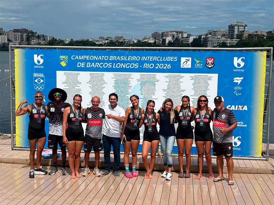 Álvares Cabral conquista quatro medalhas no Campeonato Brasileiro Interclubes de Barcos Longos 2026